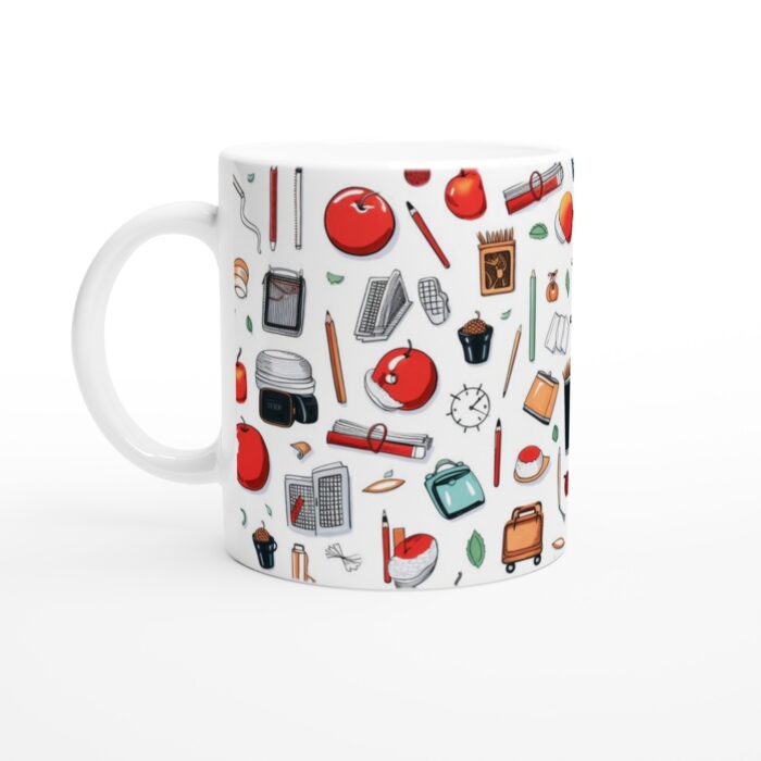 Keramisk mugg – Skolstartsmönster: Lekfull design för en inspirerande dag