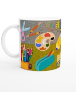 Kreativ Konstmugg – Färgglad Keramisk Mugg för Konstnären i dig