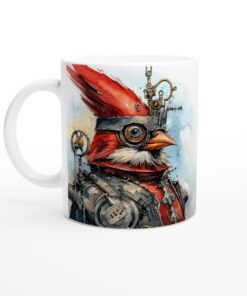 Steampunk Fågel Keramisk Mugg – Unik Design för Kaffeälskaren