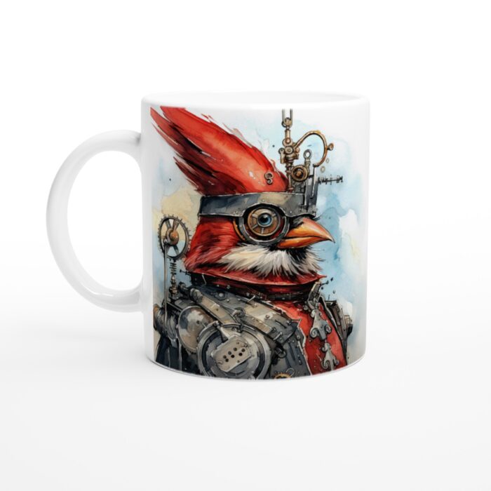 Steampunk Fågel Keramisk Mugg – Unik Design för Kaffeälskaren