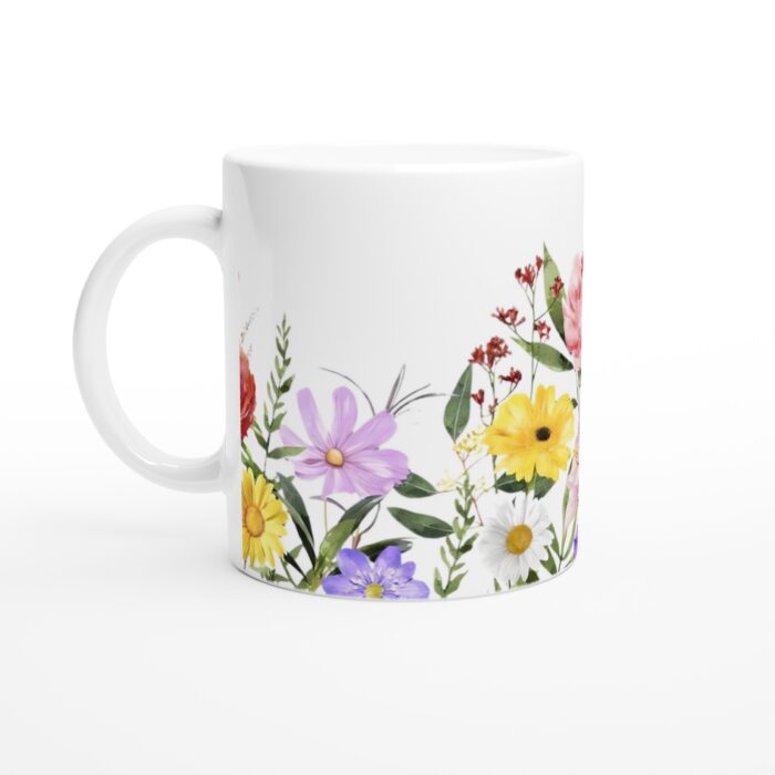 Färgsprakande Blomsterprakt Keramisk Mugg – En bukett i varje klunk