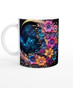 Keramisk mugg – Blomstrande Månsken, levande färger för din vardagsfavorit