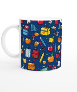 Keramisk mugg – Skolstartsmuggen med glada illustrationer