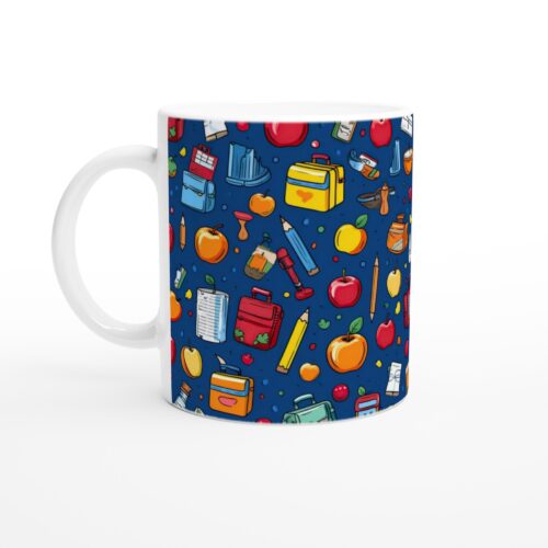 Keramisk mugg – Skolstartsmuggen med glada illustrationer