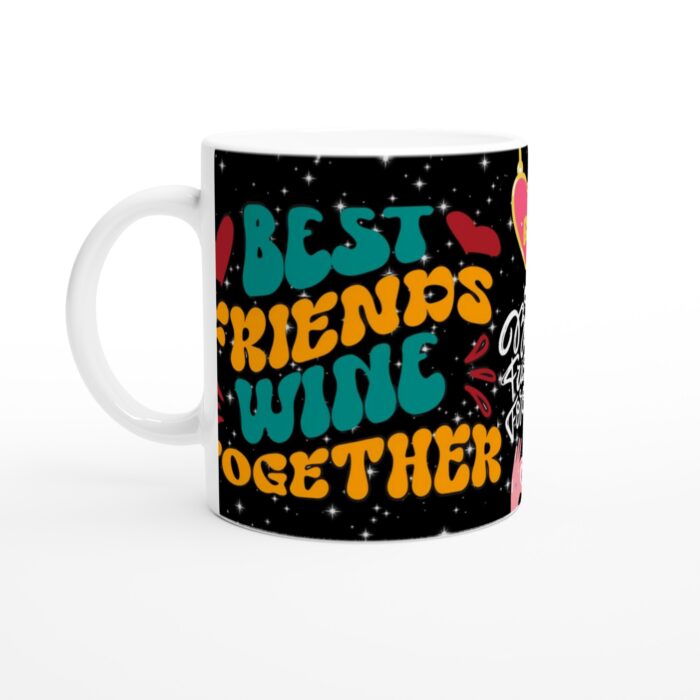 Bästa Vänner För Alltid – Keramisk Mugg med Rolig Retrodesign