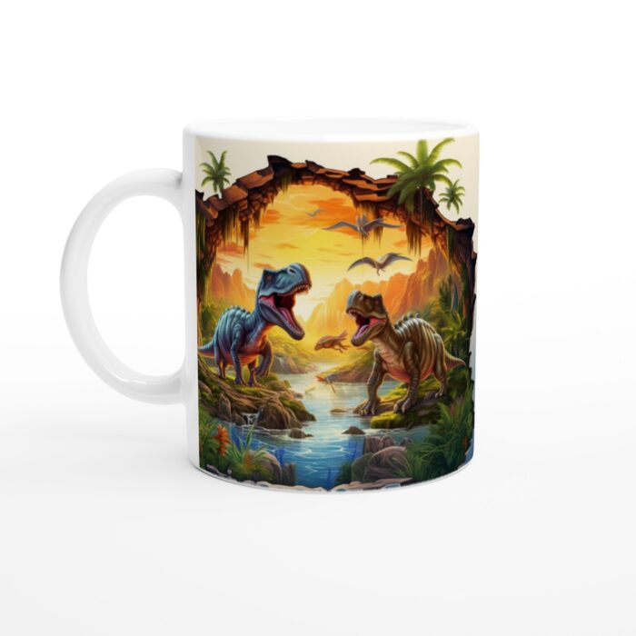 Dinosaurie-äventyr Keramisk Mugg – En Resa till Forntiden med Varje Klunk