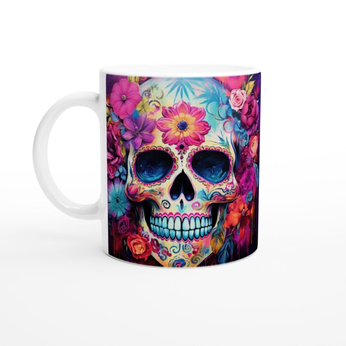 Färgsprakande Sugar Skull Keramisk Mugg – Vardagsfavoriten för Alla Tillfällen
