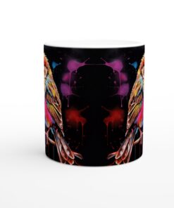 Färgsprakande Fågel Mugg – Keramisk 11oz Kaffemugg med Akvarellkonst