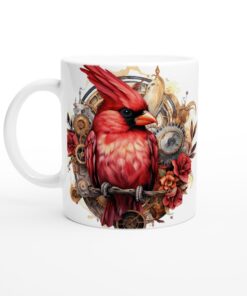 Steampunk Kardinal Mugg – Unik Konst för Kaffeälskaren