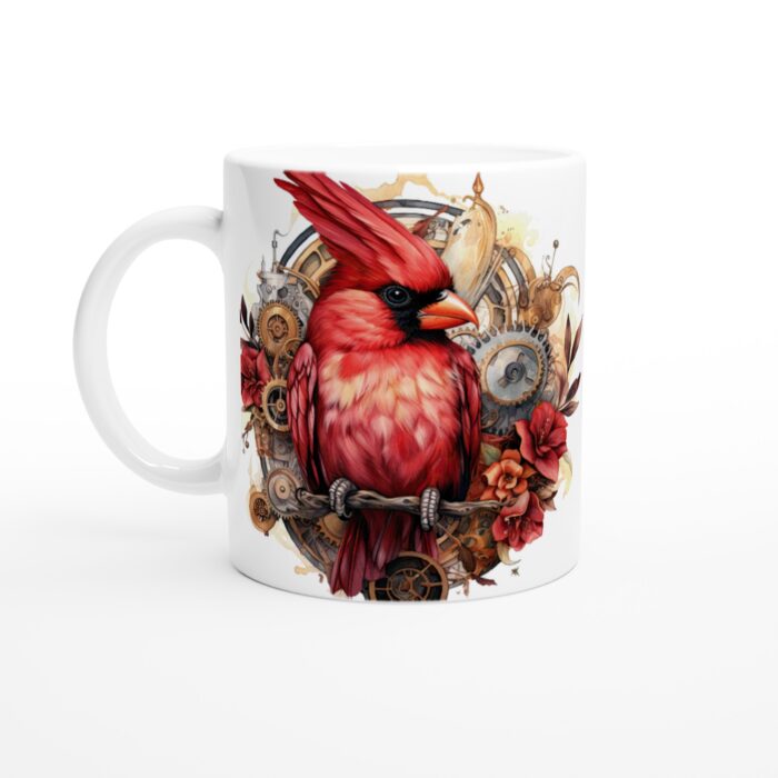 Steampunk Kardinal Mugg – Unik Konst för Kaffeälskaren