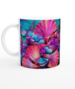 Färgexplosion – Keramisk mugg med levande korallmönster
