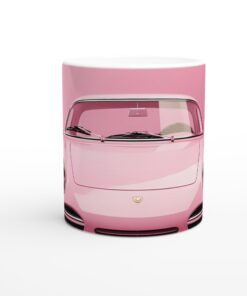 Pastellrosa Klassisk Bil Keramisk Mugg - Drömsk Design för Kaffeälskare