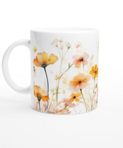 Keramisk mugg – Ljuvlig Blomsteräng i Akvarell för din Vardagsfavorit