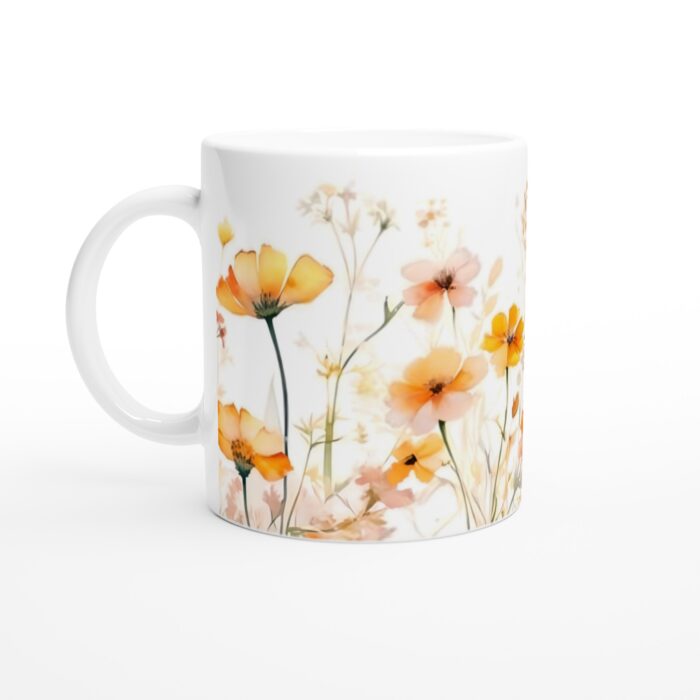 Keramisk mugg – Ljuvlig Blomsteräng i Akvarell för din Vardagsfavorit