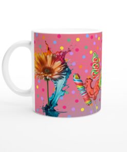 Färgglad Keramisk Mugg – En Exploderande Fest för Dina Sinnen, Vardagsfavoriten för Alla Tillfällen