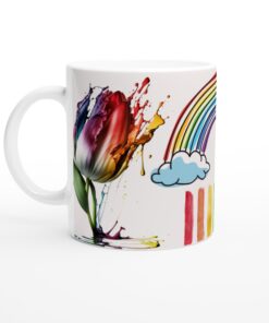 Keramisk mugg – Explosion av färg och regnbågsglädje för din vardag