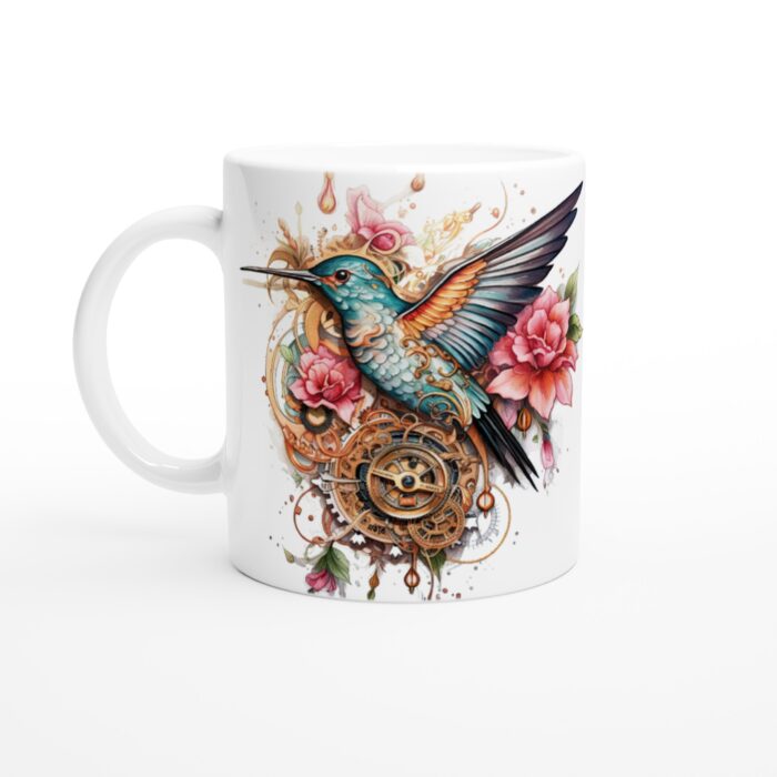 Steampunk Hummingbird Keramisk Mugg – Konstnärlig Vardagsfavorit för Kaffe och Te