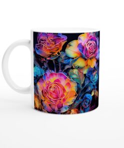 Neonblom Keramikmugg – En Färgsprakande Upplevelse för Dina Drycker