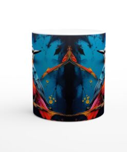 Färgglad Fågelkonst Keramisk Mugg - Levande Akvarellstil i 11oz