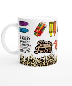 Lärare – leopardmönstrad keramisk mugg med inspirerande citat