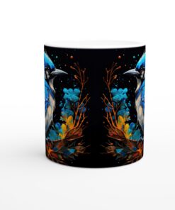 Konstnärlig Blåskrik-mugg – Levande färgstänk för din fika, 11oz Keramisk Mugg