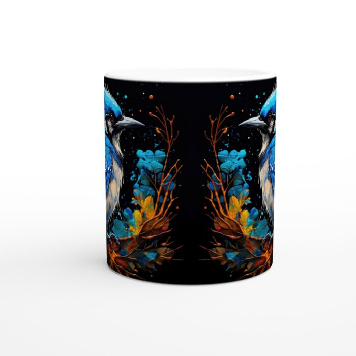Konstnärlig Blåskrik-mugg – Levande färgstänk för din fika, 11oz Keramisk Mugg