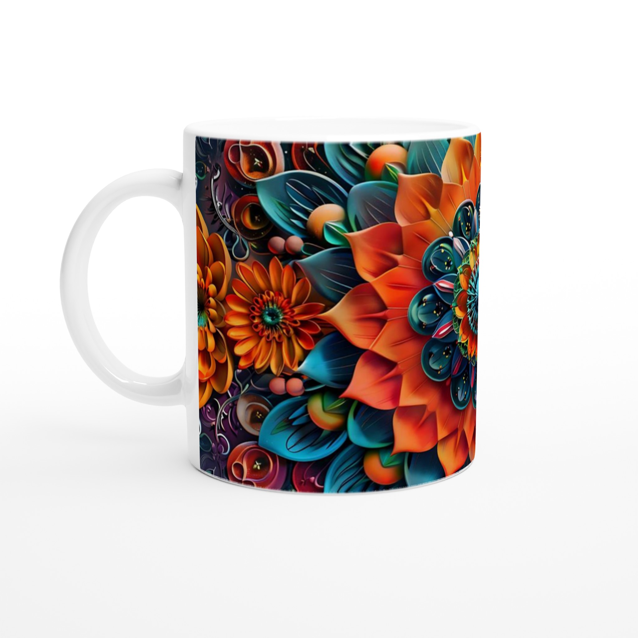 Tropisk Blomsterprakt Keramisk Mugg – 11Oz Mandala Mönster I Orange &Amp;Amp; Turkos Alla Produkter Mugglagret.se Tropisk Blomsterprakt Keramisk Mugg - 11Oz Mandala Mönster I Orange &Amp;Amp; Turkos - Bild 1