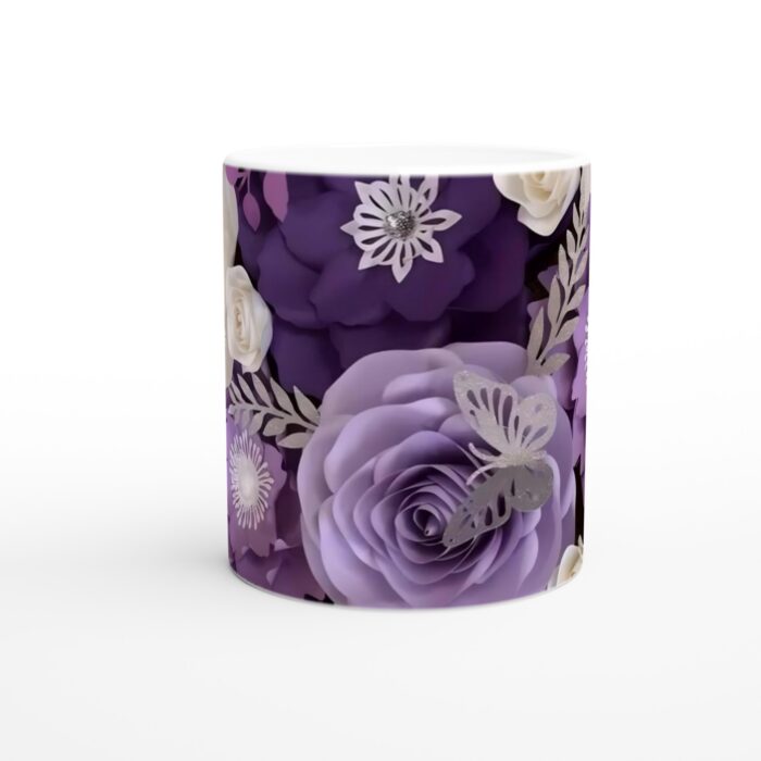 Lila Romantik Keramisk Mugg 11oz - Perfekt för Kaffe, Te & Varm Choklad