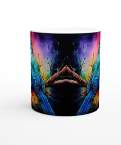 Färgsprakande Kungsfiskare Keramisk Mugg - 11oz Konstnärlig Kaffekopp för En Färgstark Start på Dagen