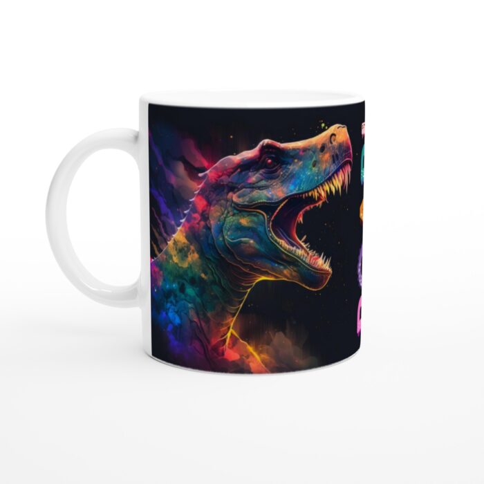 Kosmisk Dinosaurie Mugg – Färgsprakande ROAR! Keramisk Kaffekopp för Dinosaurieälskaren