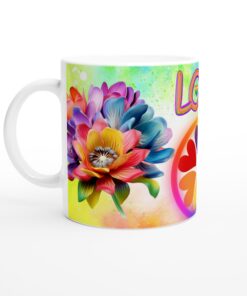 Kärlek i Regnbågens Färger Keramisk Mugg – En Strålande Vardagsfavorit