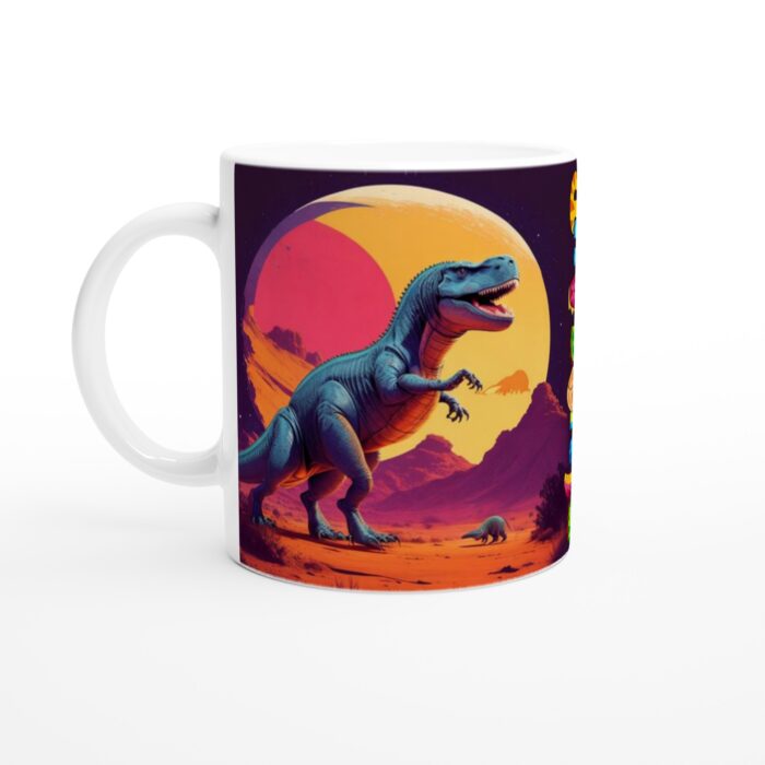 Dinosaurie Mugg – Upplev en Förhistorisk Gryning med Vibrerande Färger