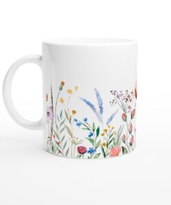 Keramisk mugg – Blomsteräng Akvarell: Vardagsfavoriten för en touch av vår!