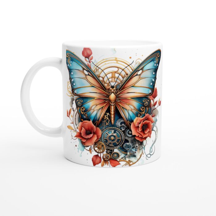 Keramisk Mugg – Steampunk Fjäril, En Konstnärlig Vardagsfavorit