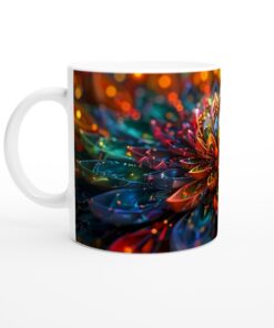 Kosmisk Blomster Keramisk Mugg - Strålande Mandalamönster för Kaffe- och Teälskare