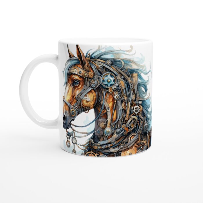 Steampunk Häst Keramisk Mugg – Unik Konst för Kaffeälskaren