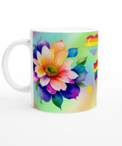 Keramisk mugg – Prideblomster och regnbågsfärger för en färgstark vardag
