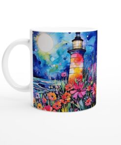 Keramisk mugg – Fyr vid hav av färgexplosioner – vardagsfavoriten för alla tillfällen