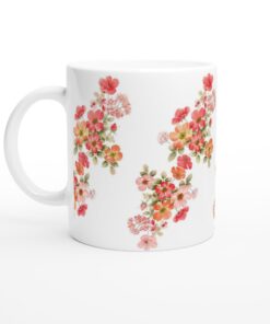 Blomstrande Keramisk Mugg – Färgglad Design för Vardagsglädje