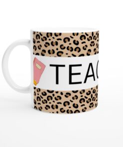 Lärare – Klassisk leopardmönstrad Keramikmugg för vardagen