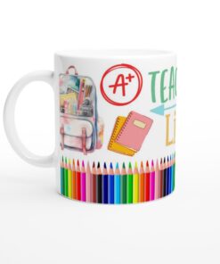 Teacher Life Färgstark Keramisk Mugg – Vardagsfavoriten för Alla Kreativa Tillfällen
