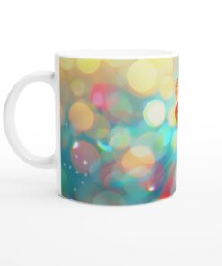 Cool Katt med Solglasögon Keramisk Mugg - 11oz Vit Kaffekopp med Lekfullt Motiv och Strålande Färger