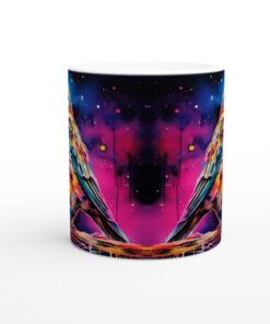 Färgsprakande Sparv Keramisk Mugg - Konstnärlig Kaffekopp 11oz