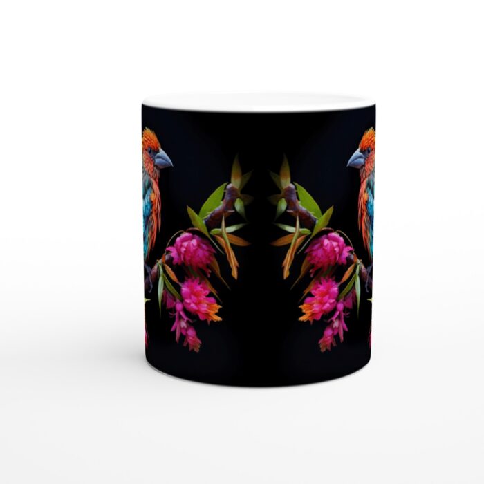 Färgsprakande Tropisk Fågel Keramisk Mugg - 11oz Vit Premium Mugg med Livfullt Djurmotiv