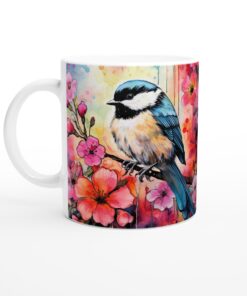 Fågelparadis Keramisk Mugg – Vardagsfavoriten med Akvarellblommor