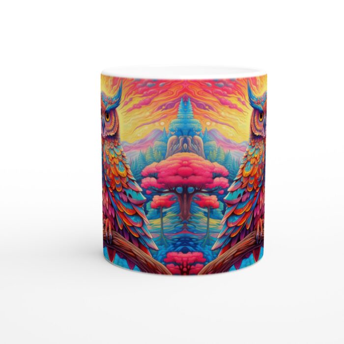 Psykedelisk Uggle Mugg - Färgexplosion 11oz Keramisk Mugg