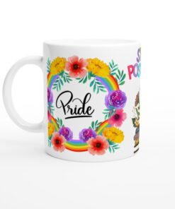 Stay Positive & Pride Keramisk Mugg – Färgglad Vardagsfavorit med Regnbågens Glädje