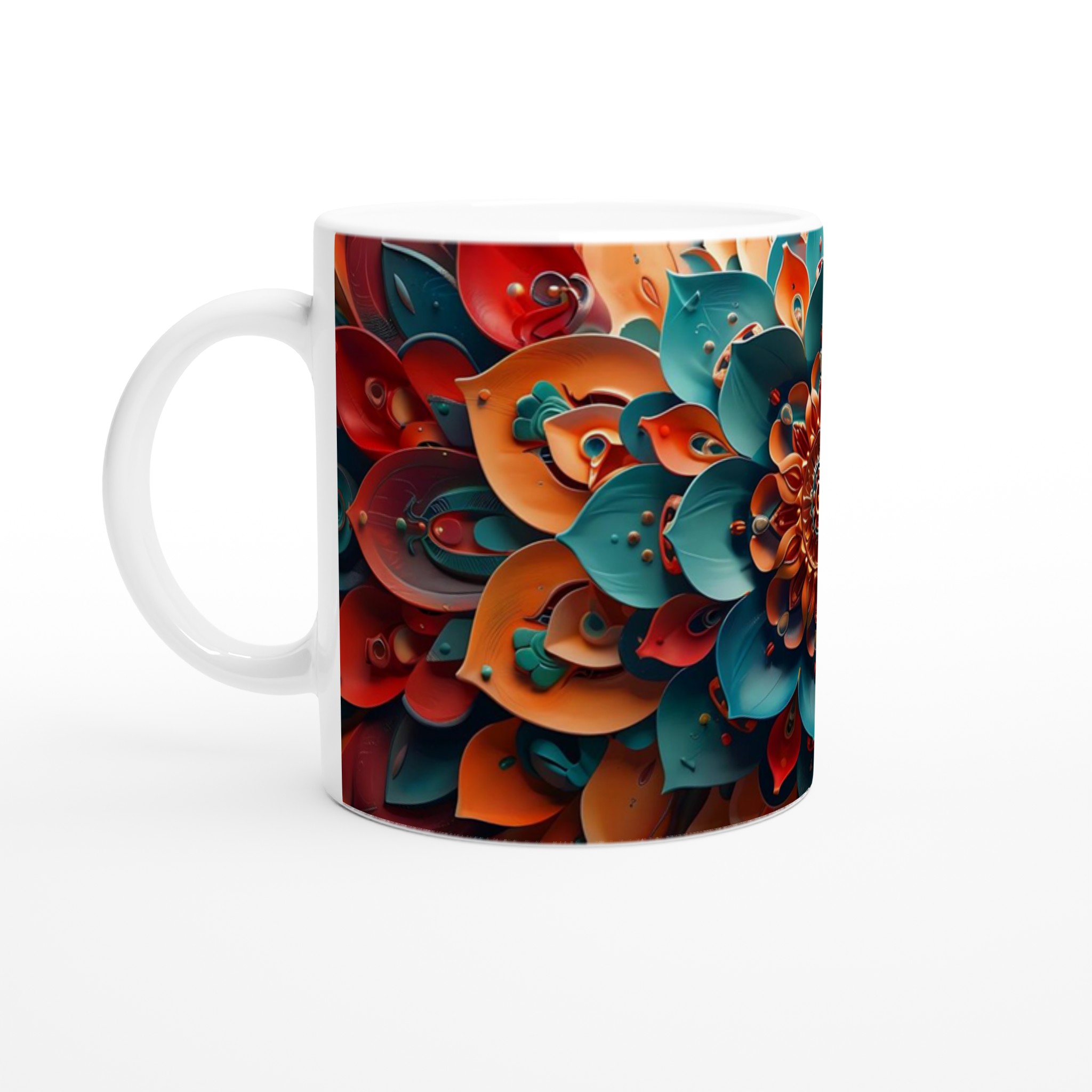 Meditativ Mandala Keramisk Mugg – 11Oz I Livfulla Korall- Och Turkostoner Alla Produkter Mugglagret.se Meditativ Mandala Keramisk Mugg - 11Oz I Livfulla Korall- Och Turkostoner - Bild 1