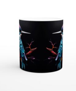 Målerisk Kungsfågel Keramisk Mugg - Levande Konst för Dina Dagliga Drycker