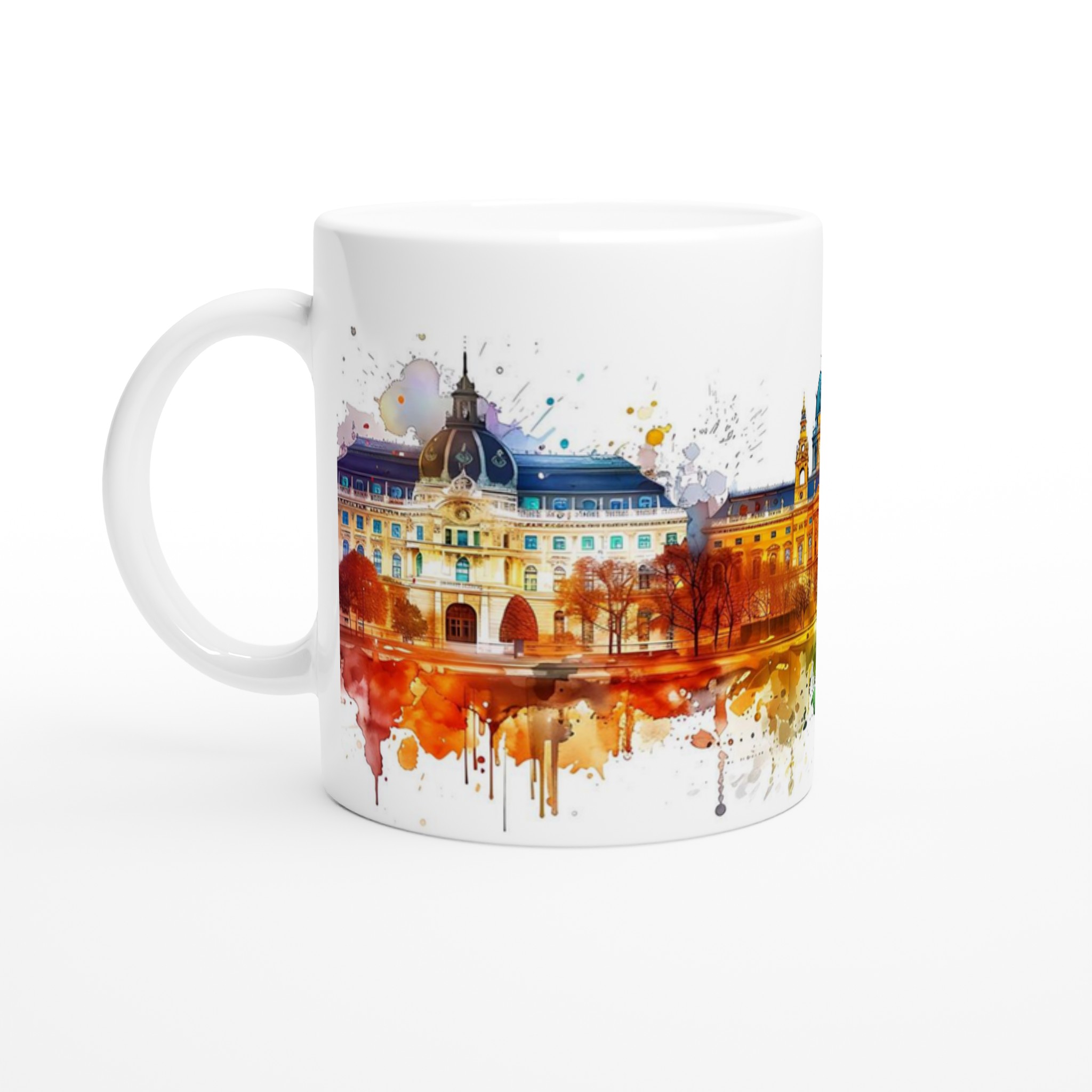 Färgsprakande Stadssiluett – Konstnärlig Akvarell Mugg – 11Oz Keramisk Kaffemugg I Ditt Val Av 7 Nyanser Alla Produkter Mugglagret.se 2C0Df62B-210A-43A0-85Ae-36496D139Bd6